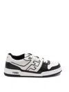 Fendi Leather Sneakers With Ff Lateral Logo In Multi