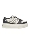 Fendi Black Leather Platform Low-tops In White