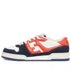 Fendi Match Low Top Suede 'navy Orange' In Blue