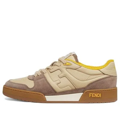 Fendi Match Low Top Suede 'yellow Beige'