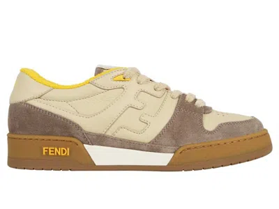 Pre-owned Fendi Match Low Tops (women's) Sneakers In Beige/gum/yellow