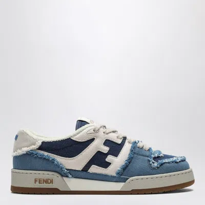 Fendi Match Denim Sneakers In Blue