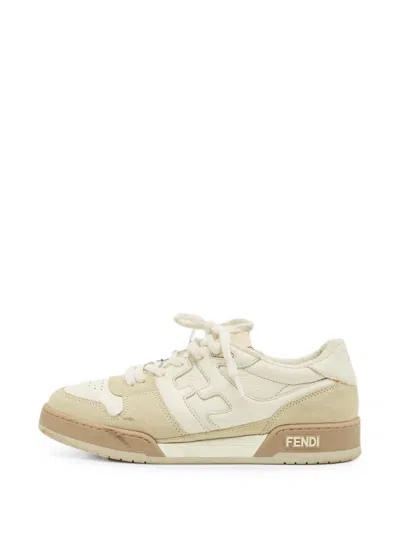 Pre-owned Fendi Match Low-top Sneakers In Neutral