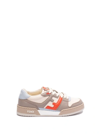 Fendi Match Low-top Sneakers In Brown