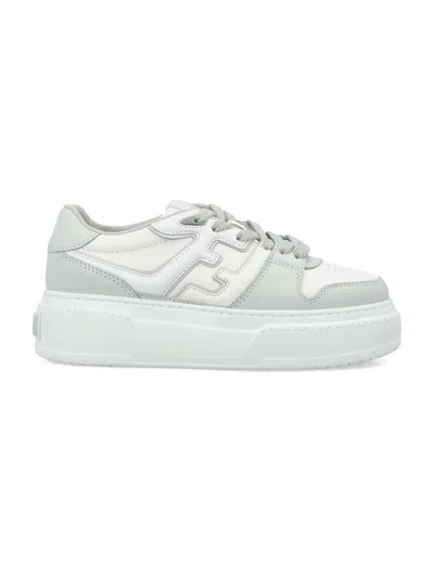 Fendi Match Platform Logo Sneakers In White