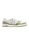 Fendi Leather Sneakers With Ff Lateral Logo In White