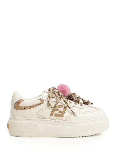 Fendi Match Platform Sneasker With Charms Sneakers White