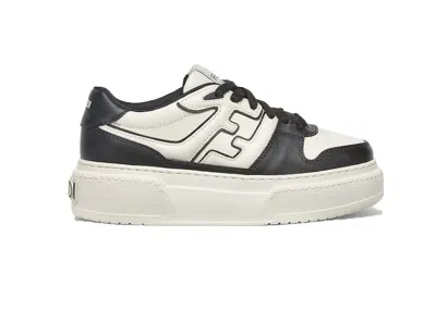 Pre-owned Fendi Match Platform (women's) Sneakers In White/black