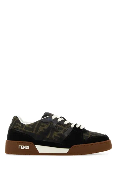 Fendi Match Sneaker In Black