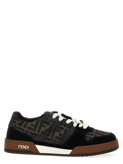 Fendi Match Sneaker In Black