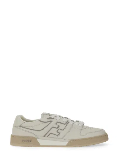 FENDI FENDI MATCH SNEAKER IN LEATHER WITH LOGO