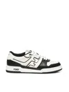 Fendi Leather Sneakers With Ff Lateral Logo In Multi