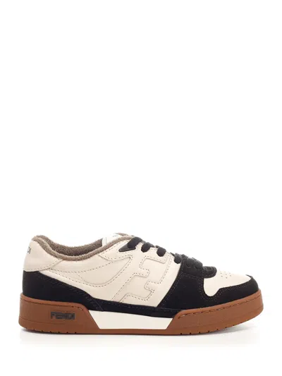 Fendi Sneaker Low Top Match In Black
