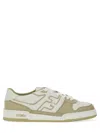 Fendi Leather Sneakers With Ff Lateral Logo In White