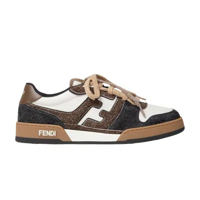 Pre-owned Fendi Match Sneaker 'white Brown' | Men's Size 40