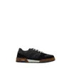 Fendi Match Low-top Ff Jacquard Fabric And Suede Sneakers In Brown