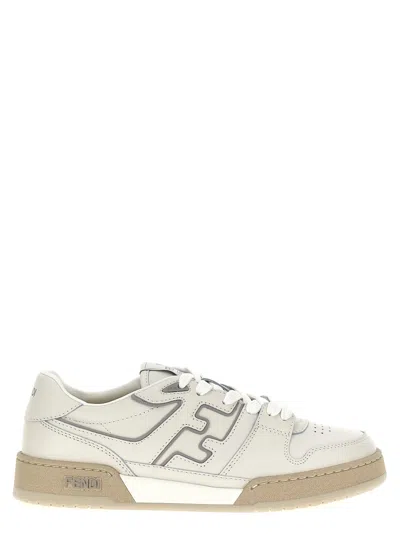 Fendi White Round Toe Sneakers