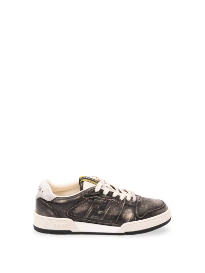 Fendi `match` Sneakers In Black