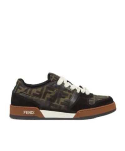 FENDI FENDI MATCH FF JACQUARD LOW-TOP SNEAKERS