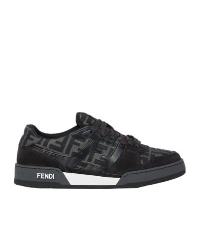 FENDI FENDI FF JACQUARD LOW-TOP SNEAKERS