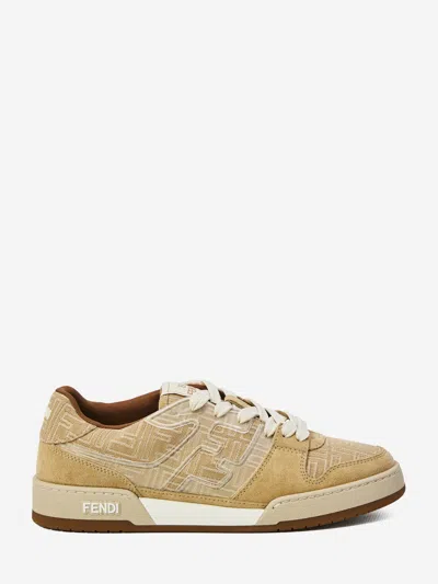 Fendi Match Sneakers In Brown