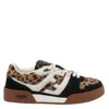 Fendi Low-top Platform In Multicolor Cavallino Calfskin And Suede In Multi