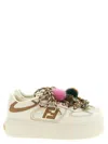 Fendi Match Platform Sole Sneakers Charms In Neutral