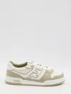 Fendi Leather Sneakers With Ff Lateral Logo In White