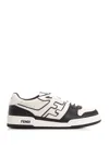 Fendi Leather Sneakers With Ff Lateral Logo In Multi