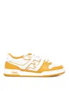 Fendi Match Colourblock Sneakers In Yellow