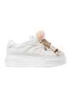 Fendi Match White Leather Platform Low-tops In White