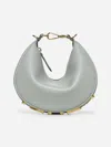 Fendi Women Powder Blue Leather Mini Graphy Handbag