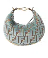 Fendi Mini Graphy Jacquard Shoulder Bag In Green