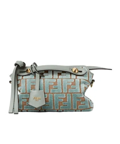 Fendi Matcha Green Ff Jacquard Velvet Mini-bag