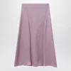 Fendi Silk Jacquard Skirt With High Waist And Flared Silhouette In Purple