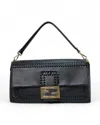 Fendi Maxi Baguette In Black In Gray