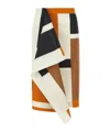 Fendi Multicolour Printed Poplin Skirt In White