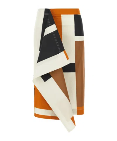 Fendi Multicolour Printed Poplin Skirt