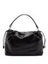 Fendi Maxi Flux Leather Shoulder Bag In Black