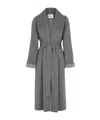 Fendi Medium And Long Lace Coat In Gray