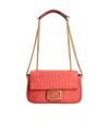 Fendi Medium Baguette Chain Shoulder Bag In Red