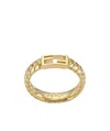 Fendi Medium Baguette Ring In Yellow