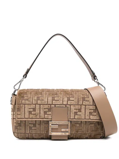 Fendi Medium Baguette Shoulder Bag In Brown