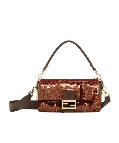 Fendi Medium Baguette Shoulder Bag In Brown