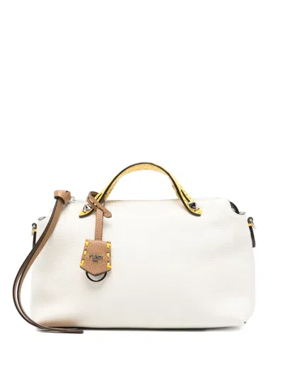 Fendi Medium By The Way Selleria Leather Tote Bag In Neutral