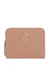 Fendi Ff Diamonds Zip Around Medium Wallet Accessories In Pink