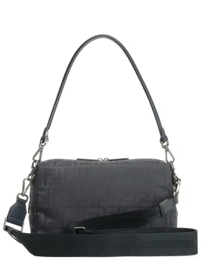 Fendi Lui Shoulder Bags Blue In Gray
