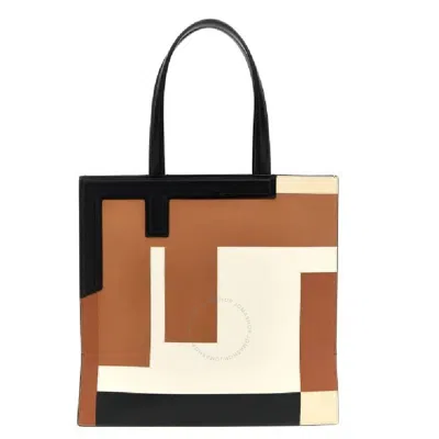 FENDI FENDI MEDIUM FLIP LEATHER SHOPPER BAG