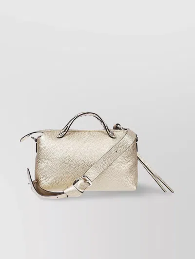 Fendi Medium Leather Handbag Detachable Strap