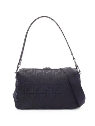 Pre-owned Fendi Medium Lui Ff Shoulder Bag In Black
